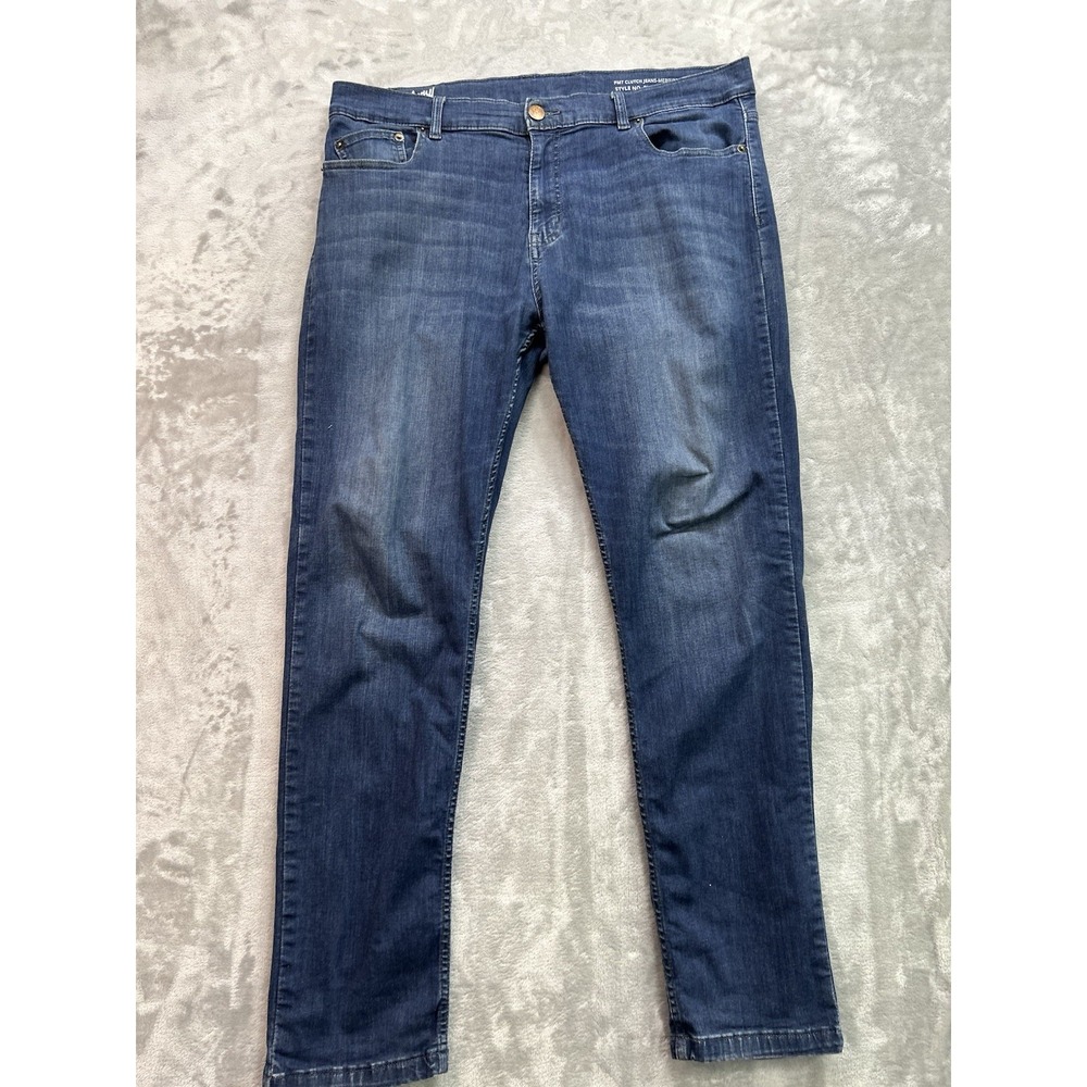 Mugsy Jeans Men 38x32 Wash Stretch Denim Tapered Fit Flex FLX3BSNFU Grunge Faded